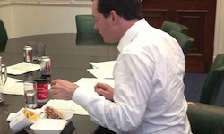 George Osborne's tweet of him eating a burger and chips